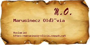 Marusinecz Olívia névjegykártya